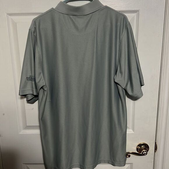 🔥🔥 Silver HARLEY-DAVIDSON POLO SHIRT - Embroidered Lettering - EUC -Sz Large - Picture 6 of 7